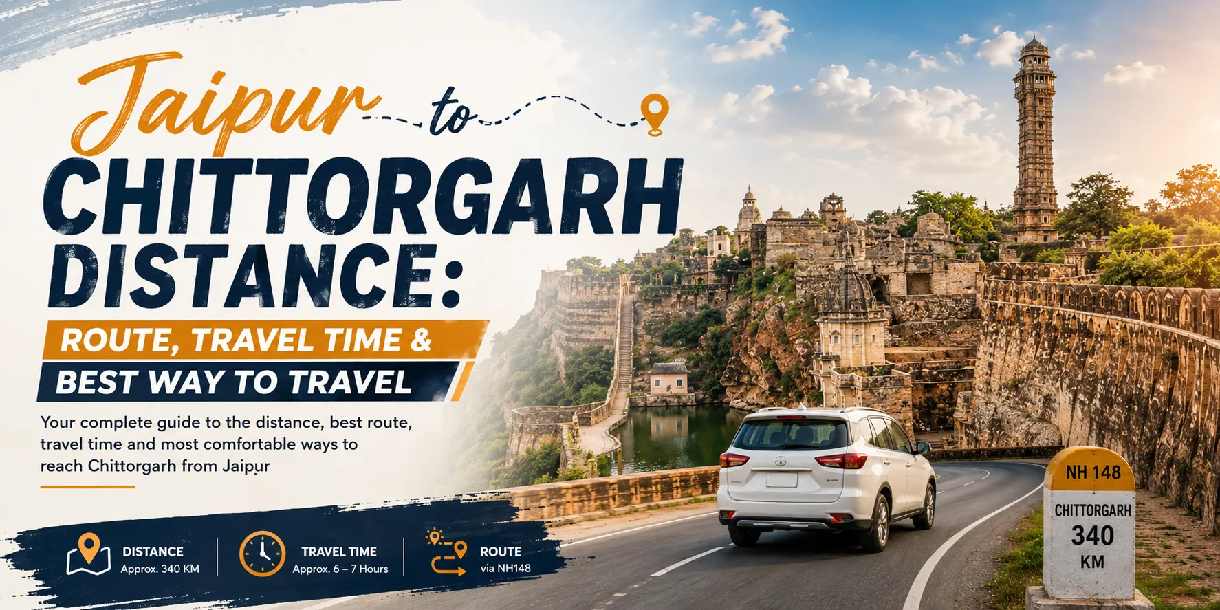 jaipur to chittorgarh distance